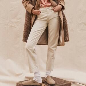 J. Crew Slouchy Boyfriend High Waisted Jean Ecru White Rigid Denim NWT 24